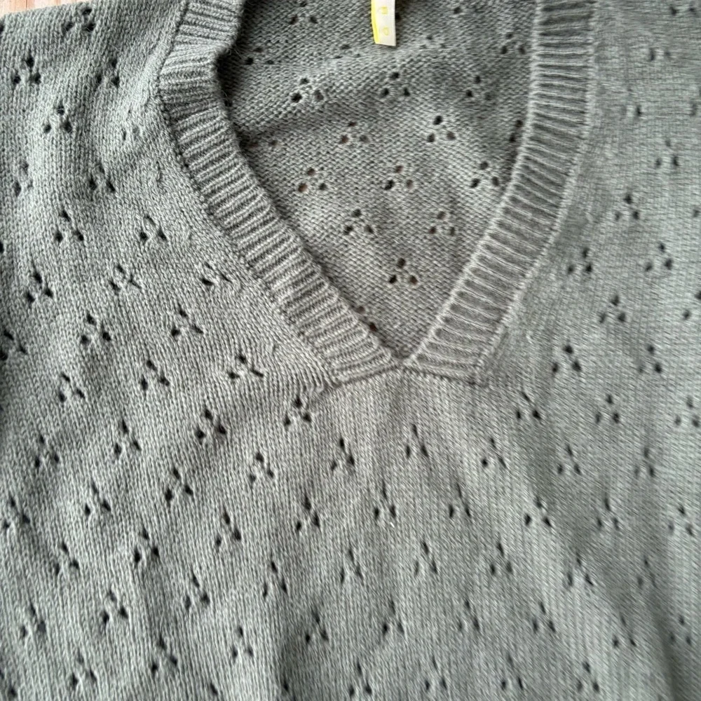 ** Iro Green V-Neck knit Oversized Sweater Tunic Medium